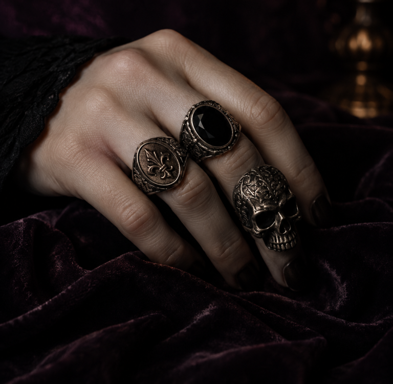Gothic Rings Guide: Signet, Skull & Gemstone Styles